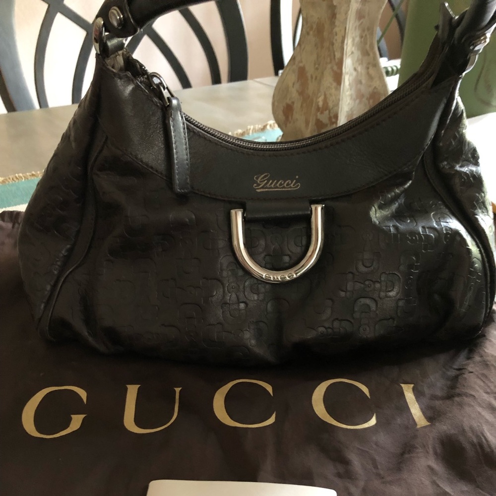 Gucci Small D Ring 265692 Brown. Authentic!